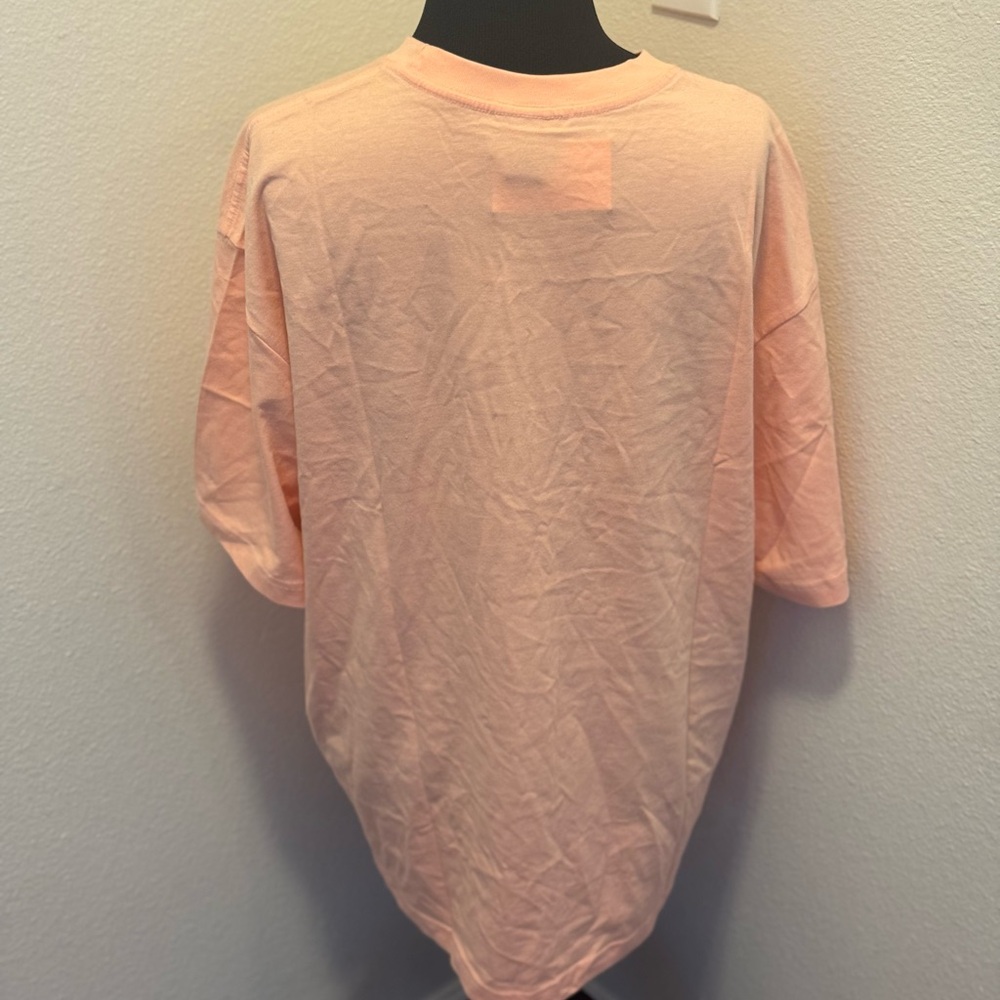 2 FOR $25 H&M Currently Unavailable Peach Loose Fit Shirt T Shirt Tee Size L NEW - Picture 3 of 7